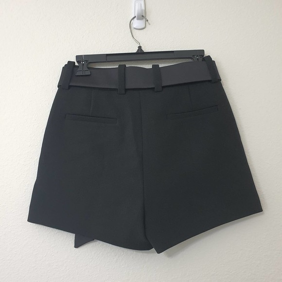 Maje Black Paris Belted Flat Front Shorts Women's Size M - Picture 5 of 11